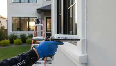 Professional caulking and sealing on home exterior in Burlington, VT for weatherproof protection