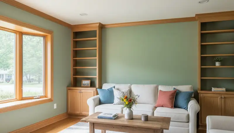 Fresh interior painting in Burlington, VT showcasing smooth walls and expert residential paint finishes