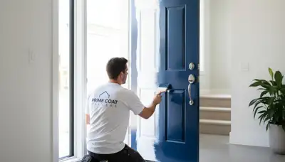 Professional door painting in Burlington VT by expert house painters using durable exterior finishes