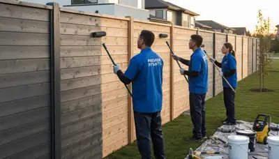 Professional fence painting in Burlington VT with durable coating for weather protection