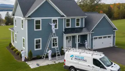 Professional house painting service in Burlington, VT for residential interior and exterior projects