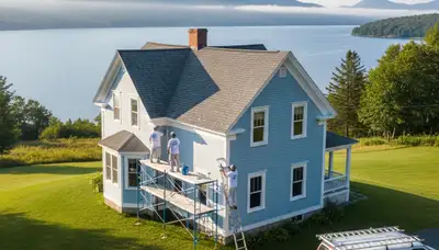 Professional house painters providing exterior painting services in Burlington, VT