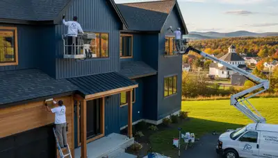 Professional house painting service in Burlington, VT for residential exterior and interior projects