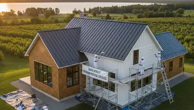 Professional house painting service in Burlington, VT for residential interior and exterior projects