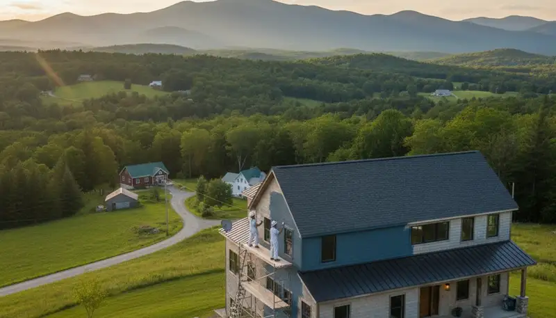 Professional house painting services in Burlington, VT for interior and exterior home painting projects