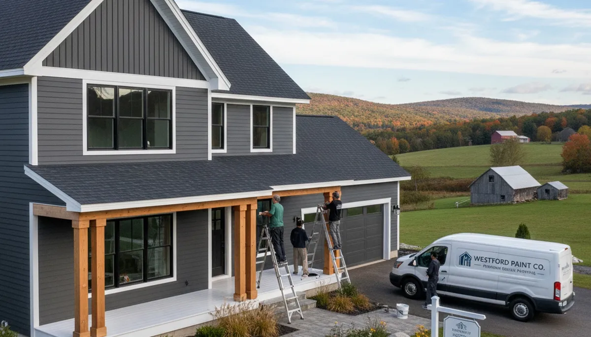 Professional house painting service in Burlington, VT for residential interior and exterior painting