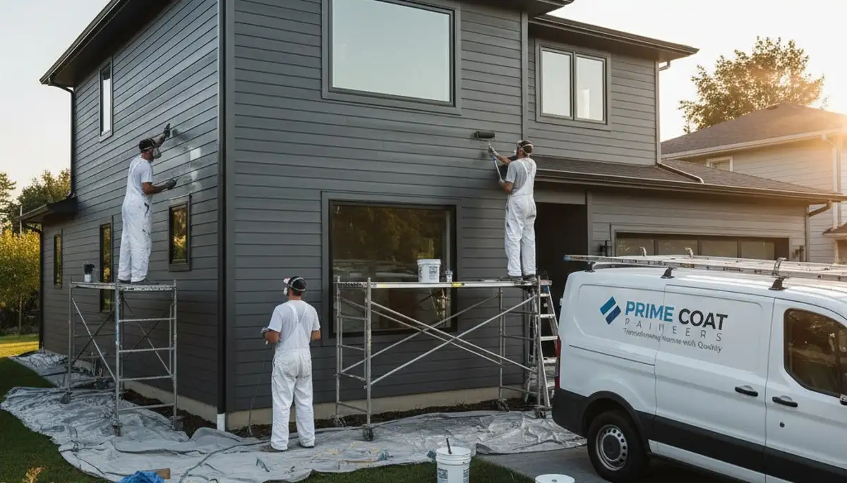 Professional siding painting in Burlington VT home for durable, weather-resistant exterior finish