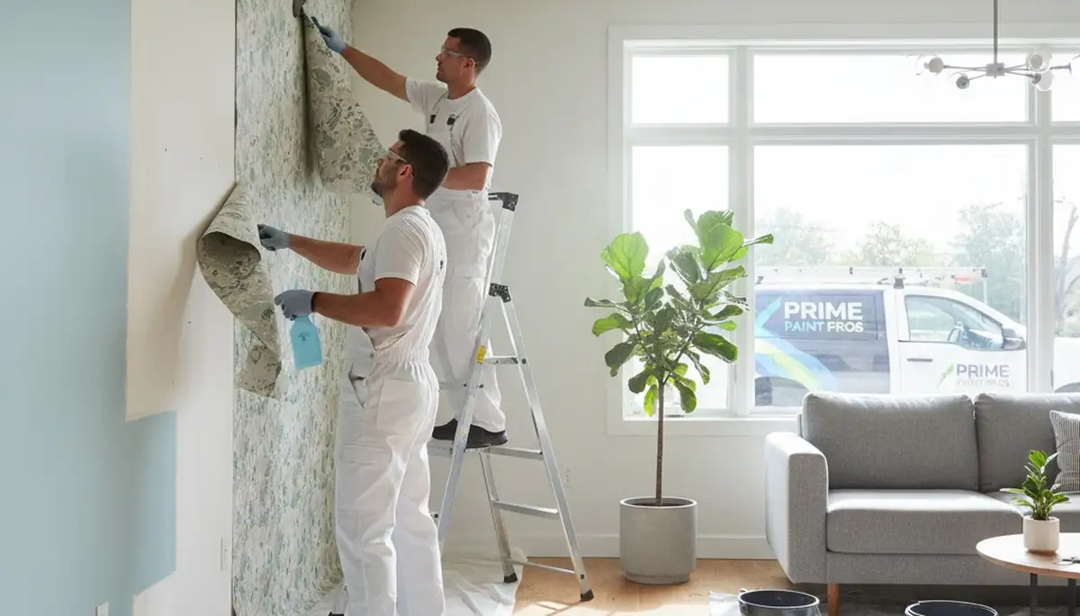 Professional wallpaper removal service in Burlington, VT by expert house painters